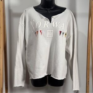 VTG 90s “NORWAY” Altered and Crop Cut Size XL Sweatshirt